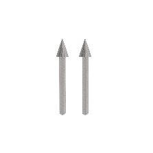 Set 2 frese coniche alta velocità ø 6,4 mm Dremel (art.125)